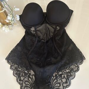 Le Mystere Black Lace Bodysuit
